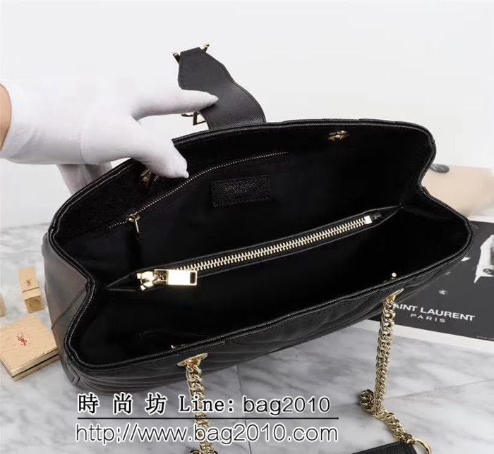 YSL聖羅蘭 經典款 互扣式金屬YSL標誌 原版南非皮肩背包 F26587 YAS1073